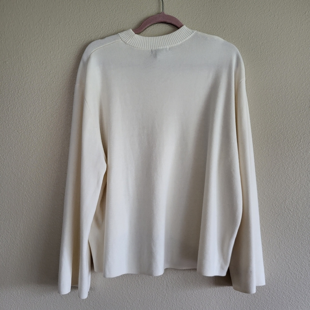 H&M Ivory Wool Blend Sweater sz L - Picture 2 of 5